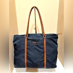 Prada Black and Brown Tote Bag
